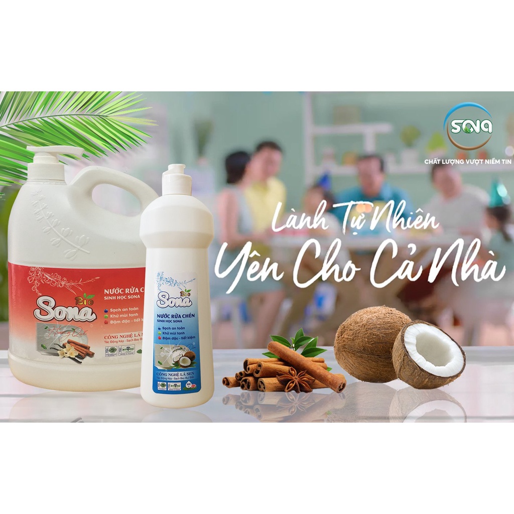 Dầu rửa chén/bát sinh học SONA 800g
