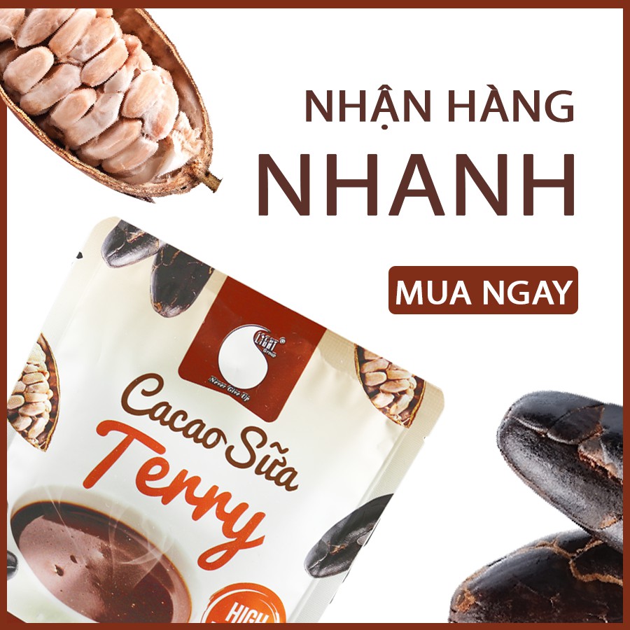 Combo 5 gói Cacao sữa Terry đậm đà, thơm ngon Light Coffee - Gói 50g