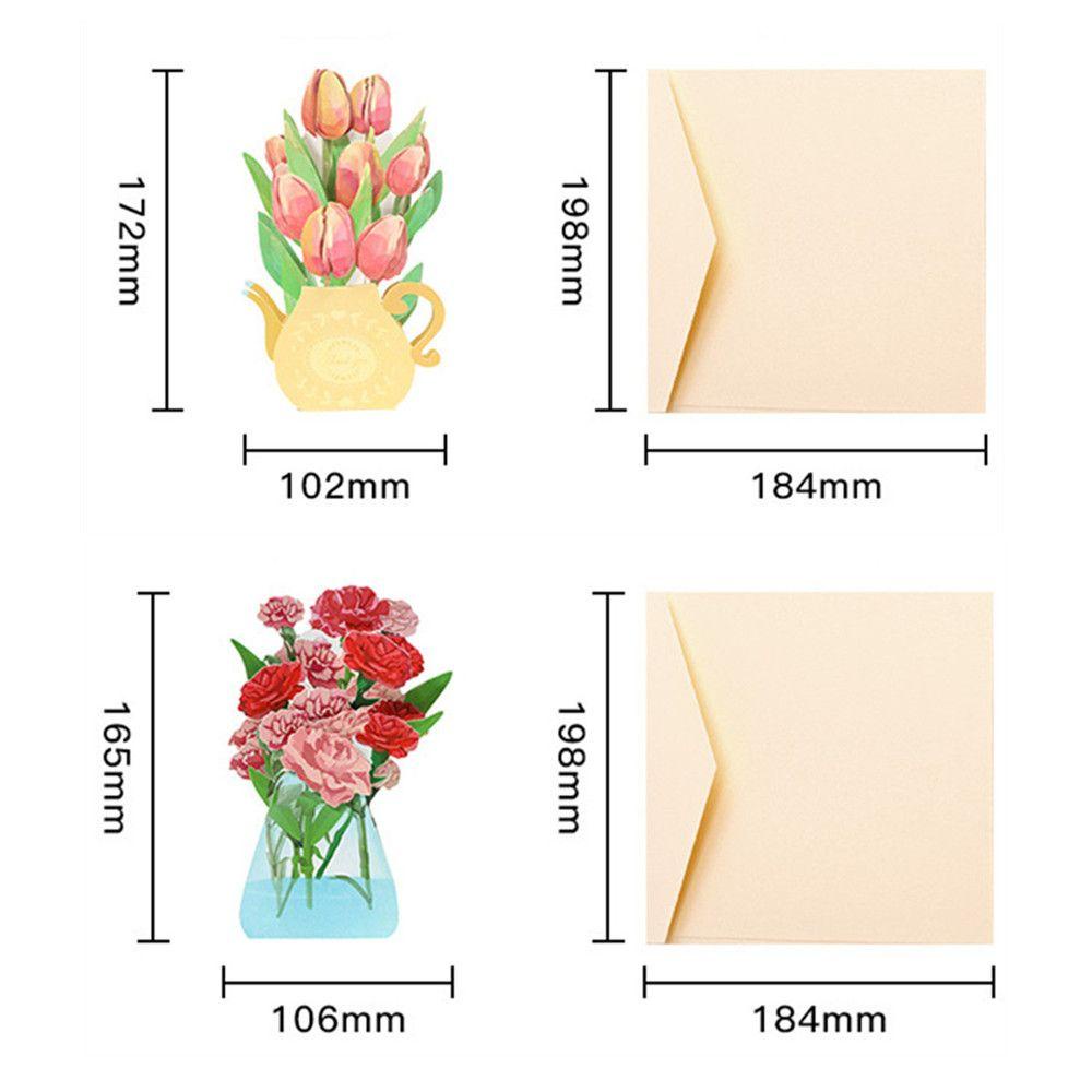 YNATURAL Thiệp Chúc Mừng Ngày Của Mẹ In Hoa Tulip 3D