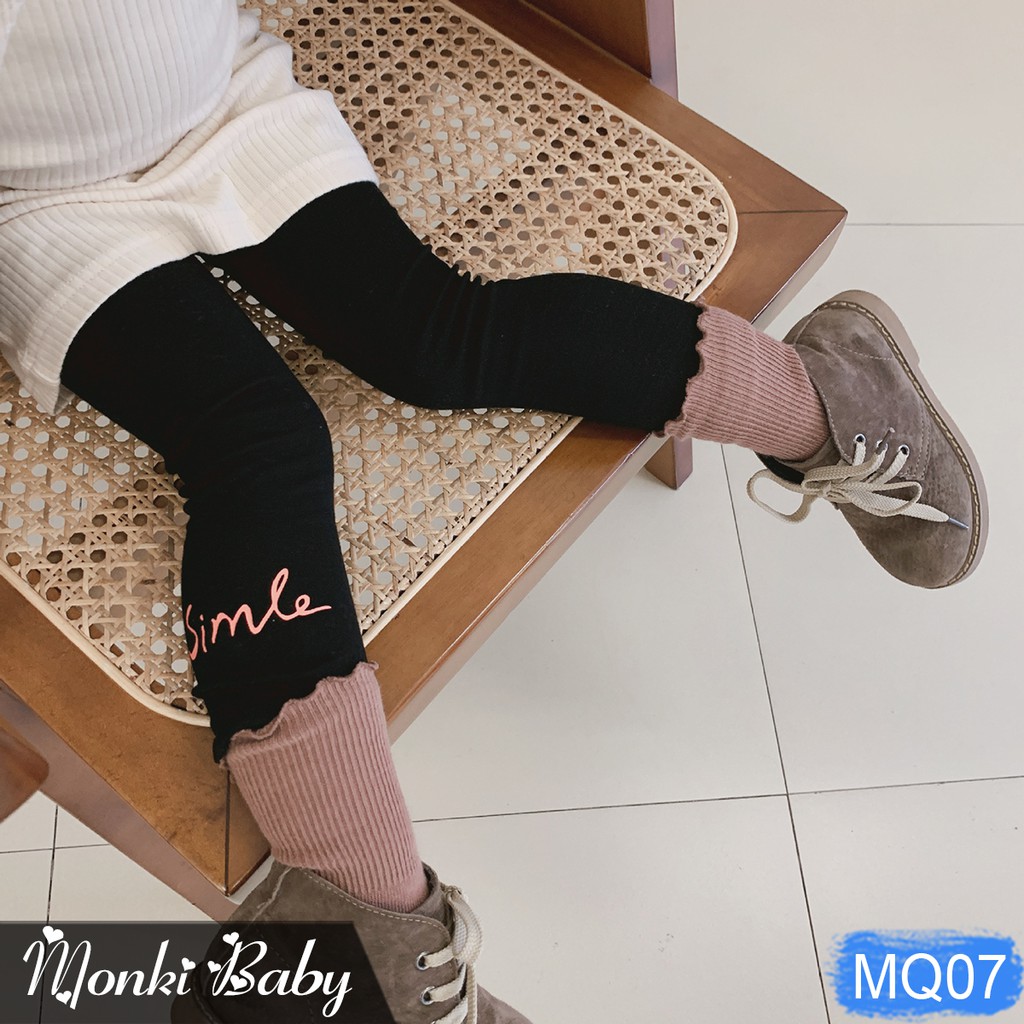[SALE LẺ] - Quần legging trơn mầu đẹp cho bé gái, chất mềm, mịn, co giãn tốt, không xù, mẫu mới 2021 | MQ07