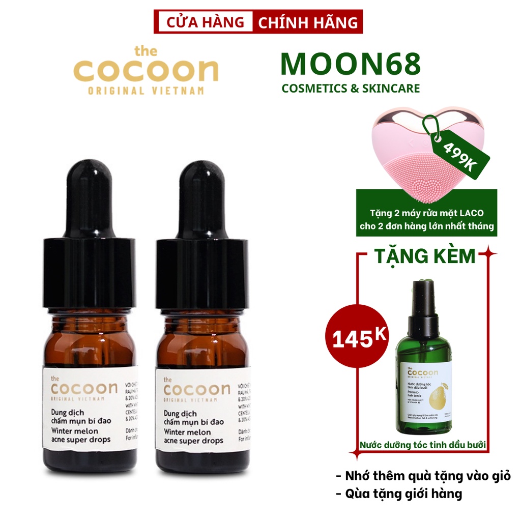 Combo 2 chai dung dịch chấm mụn cocoon 5ml/1chai - Moon68 - Cocoon Việt Nam