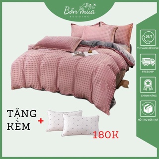 Bộ Chăn Ga gối Nỉ Tuyết Nhung Cao cấp 5D [SANG CHẢNH, ẤM ÁP] hoạ tiết Fendi/ Roma, set 4 món vỏ chăn ga gối - hàng nhập