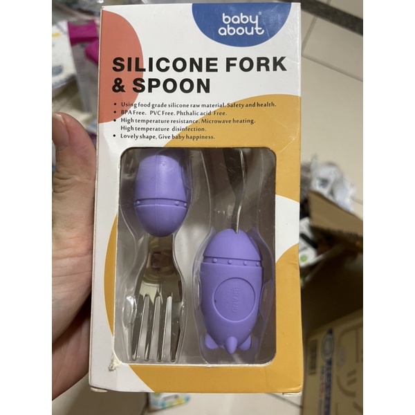 Bộ thìa muỗng ăn dặm inox cao cấp Baby About Hàn Quốc