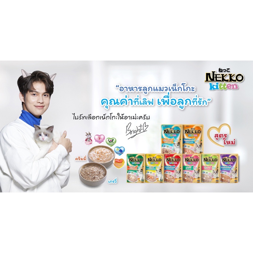 PATE NEKKO GÓI 70g NHẬP KHẨU THÁI LAN ĐỦ CÁC DÒNG VÀ HƯƠNG VỊ CHO MÈO