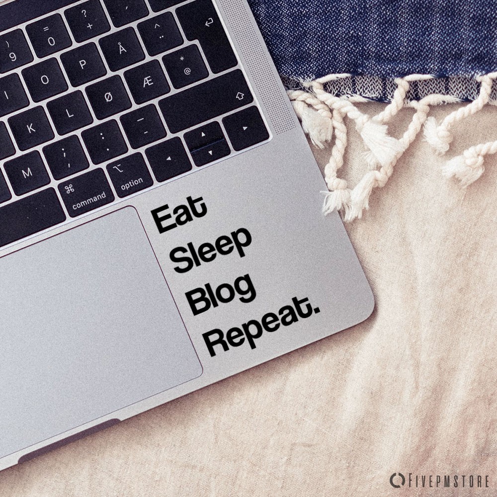 Miếng Dán Chữ Eat Sleep Blog Repeat Cho Apple Macbook Asus Lenovo Laptop