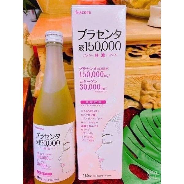 Nước Uống Nhau Thai Fracora Placenta Liquid 150,000mg nhật bản