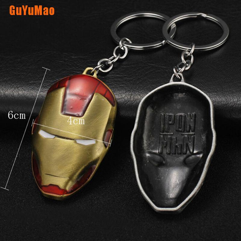 Móc Chìa Khóa Hình Mặt Nạ Iron man Avengers Bằng Kim Loại