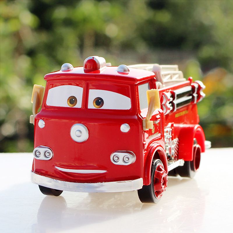 Newest 11cm Disney Cars Red Fire Truck Kids Toy Model Boy Girl Babys Kids Birthday Xmas Gifts Room Decoration