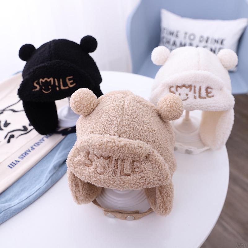 Mũ lông giữ ấm tai dễ thương cho bé 6-30 tháng tuổi