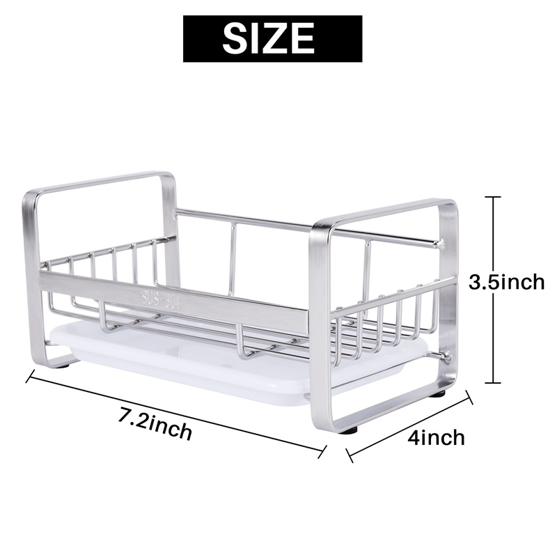 Giá Đỡ Bọt Biển Rửa Chén / Xà Phòng Bằng Thép Không Gỉ 304 Tiện Dụng Cho Nhà Bếp