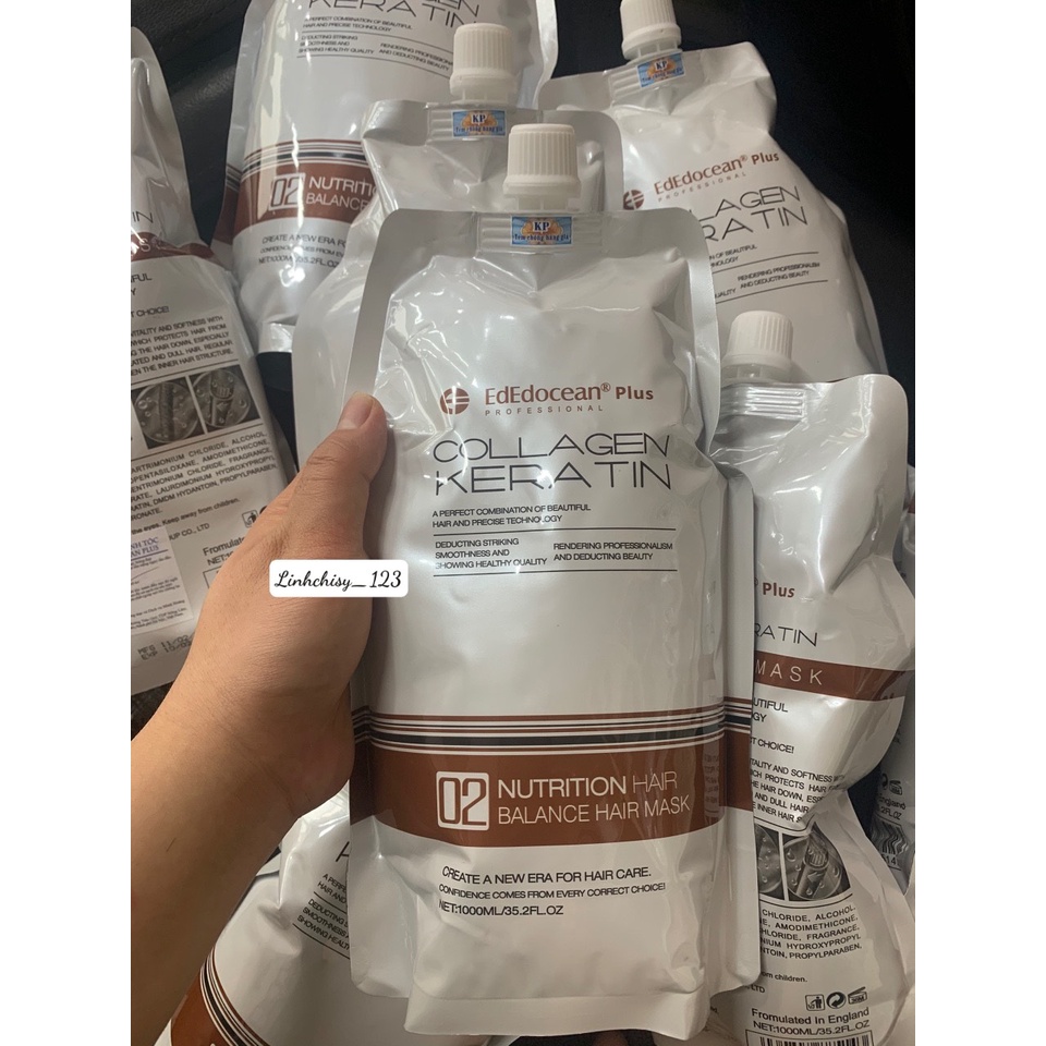 Ủ tóc  COLLAGEN KERATIN EDOCEAN PHỤC HỒI TÓC SIÊU MƯỢT 1000ML