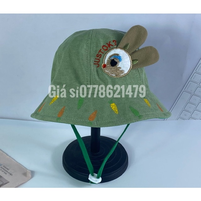 mũ bo nhung sơ sinh thỏ  3 tháng đến 1 tuổi - nón vải nhung mịm cực xinh