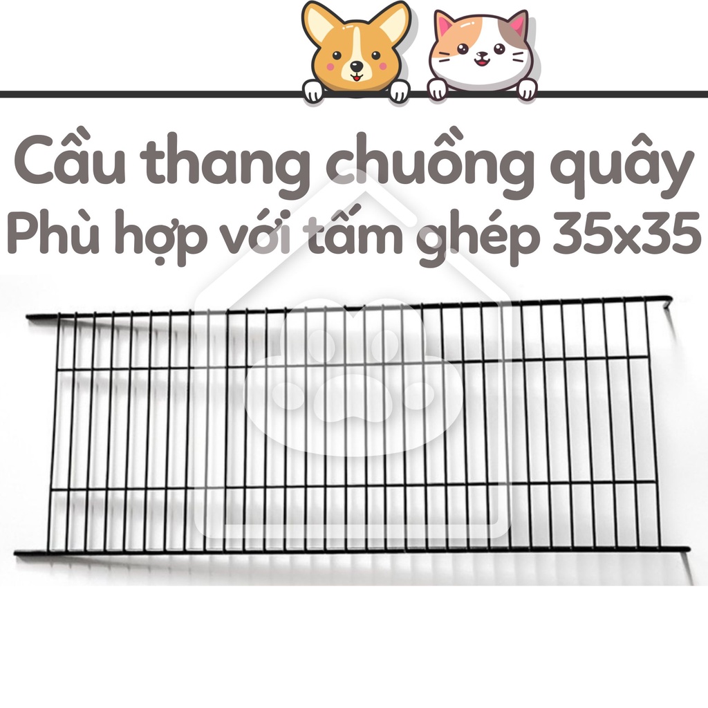 Cầu thang chuồng quây lắp ghép cho chó mèo phù hợp lưới 35x35 - Bivido