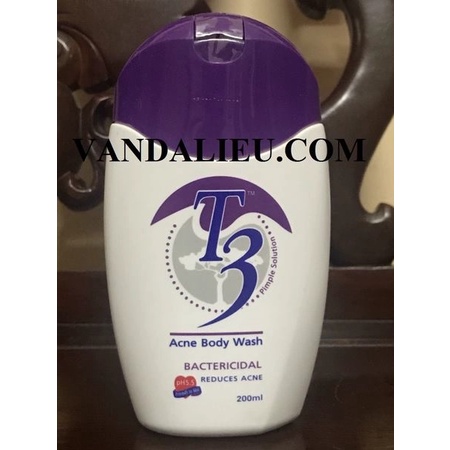 T3 ACNE BODY WASH 200ML. SỮA TẮM NGĂN NGỪA MỤN.