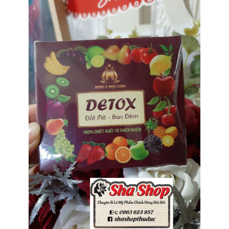 Detox 15viên giảm cân X3 Đông Y Mộc Linh mẫu mới