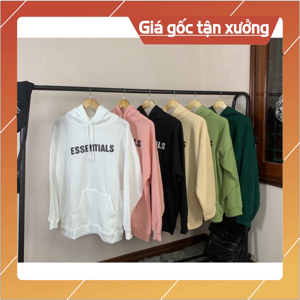 Áo Khoác nỉ HOODIE  UNISEX Nam Nữ Chất Vải nỉ Dày Dặn Ấm Áp (Mã 10: ESSENTIAL)