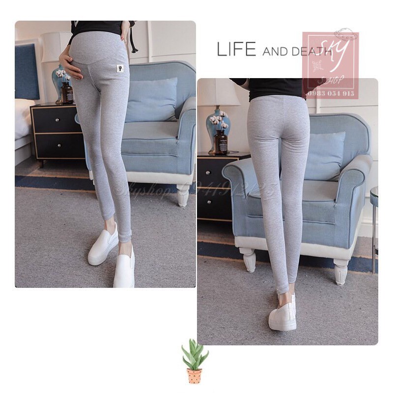 Quần bầu Legging Mèo chất liệu cotton pha thun co giãn tối đa vô cùng mềm mại và êm ái (có ảnh thật, hàng Quảng Châu)