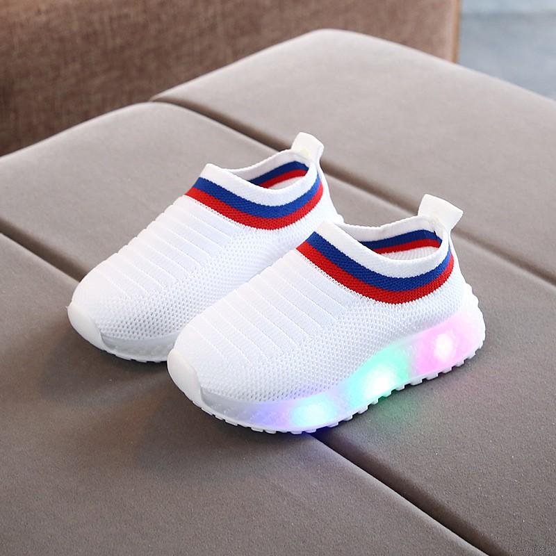 Giày thể thao có đèn LED phát sáng phong cách Hàn Quốc cho bé trai và bé gái