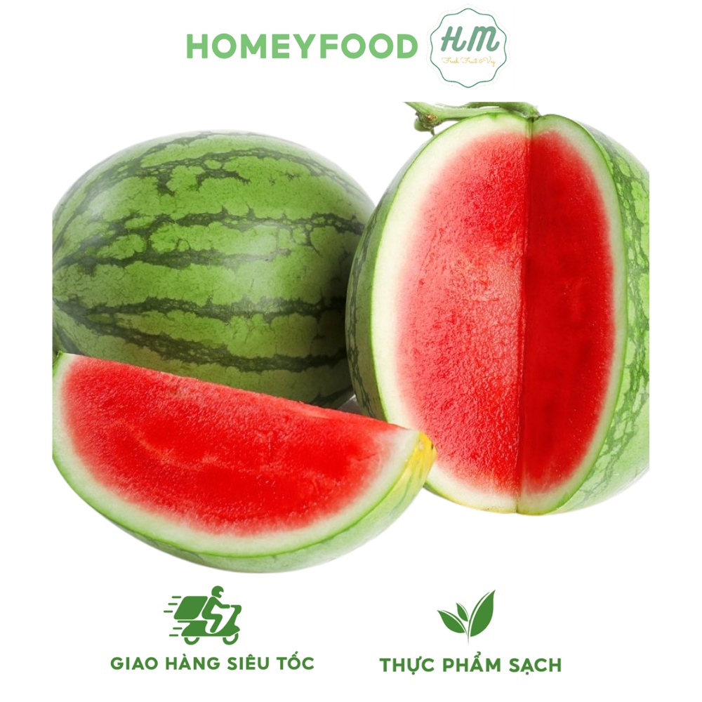 Dưa Hấu không hạt Mặt trời đỏ - quả khoảng 3,5kg giao Hỏa Tốc