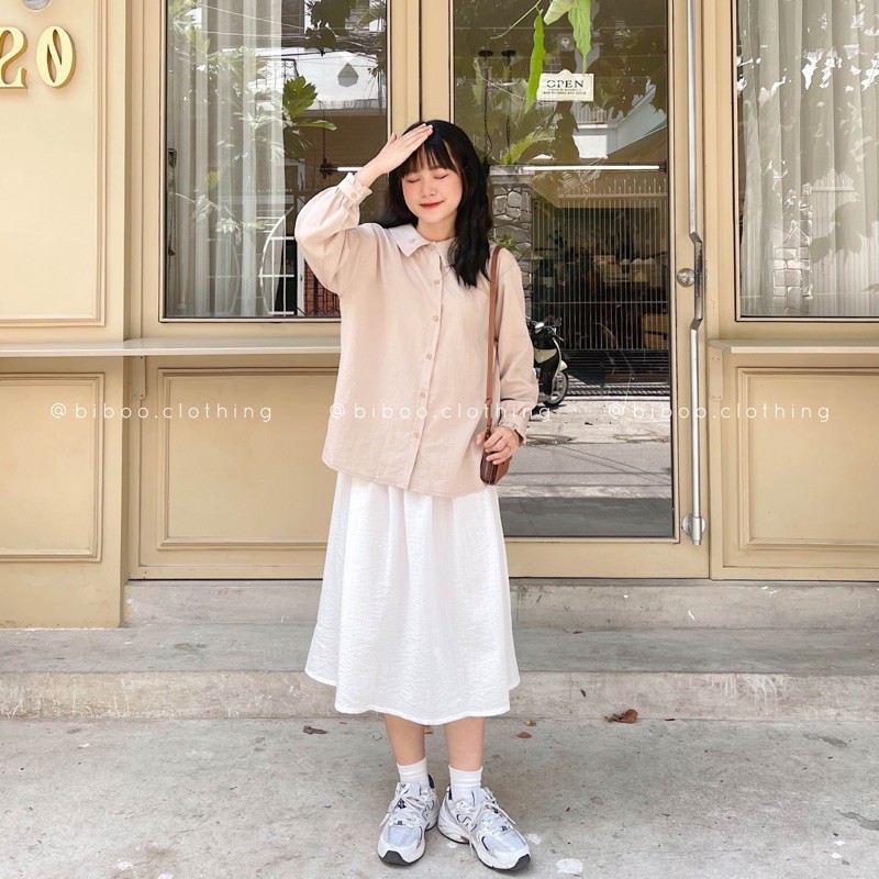 BIBOO - Áo sơmi tay dài cổ thêu trái tim - HEART SHIRT