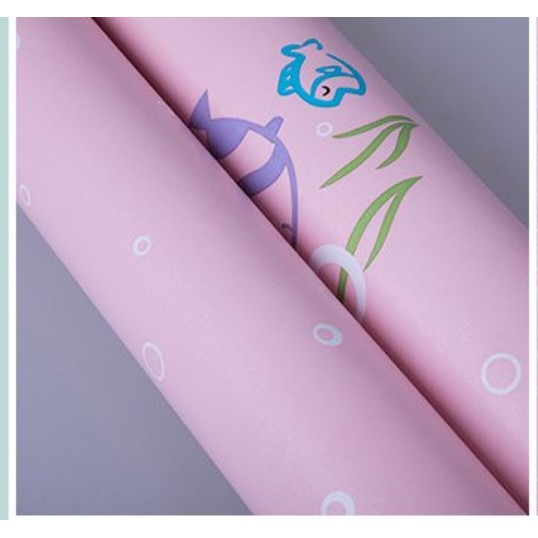 Decal giấy dán tường cá xinh màu hồng (khổ rộng 0.45m)