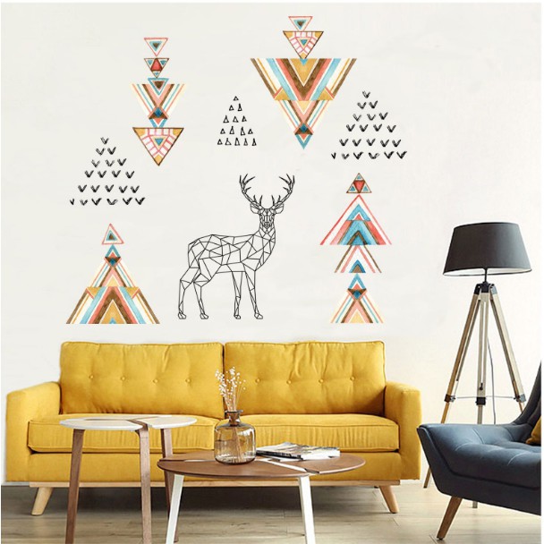 Decal trang trí tường Biểu Tượng Nai Băc Âu