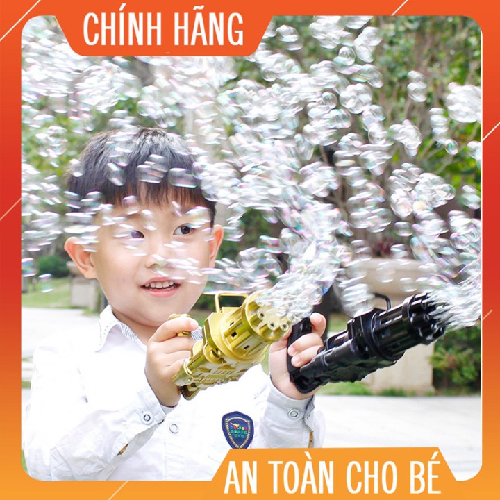 Súng bắn bong bóng xà phòng ( 8 nòng ) Đồ chơi vận động ngoài trời. đồ chơi thông minh cho bé trai và bé gái