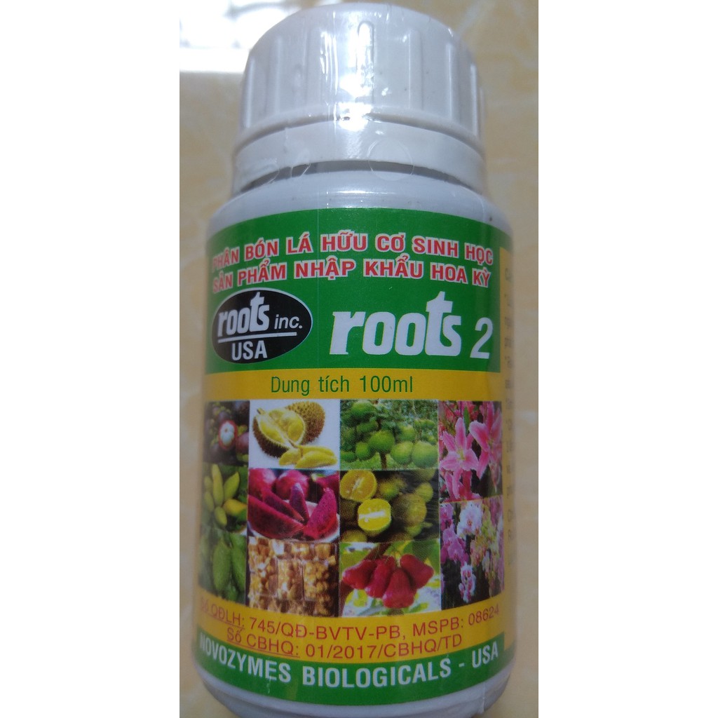 Phân bón lá hữu cơ sinh học ROOTS 2 - chai 100 ml