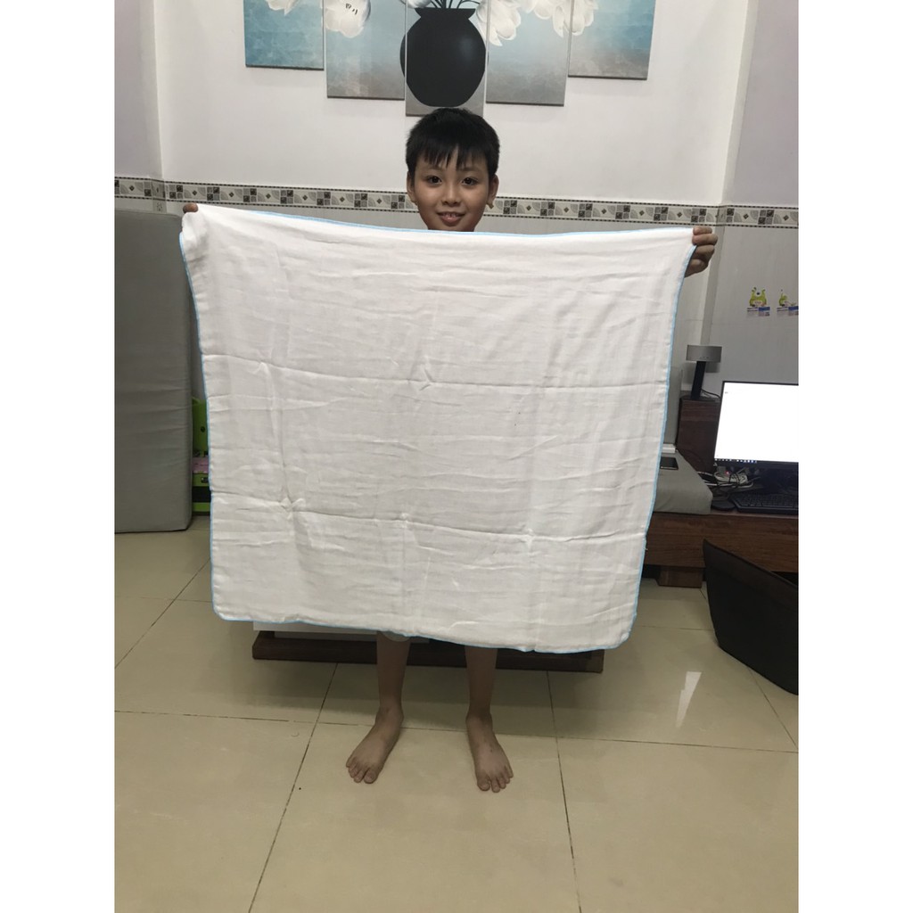 Khăn gạc 5 lớp  khổ lớn 80cm x75cm , siêu thấm, thương hiệu THIÊN THANH