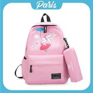 [SALE GIÁ SỐC] Balo Nữ Thời Trang Họa Tiết Cô Gái PARIS1406 Phong Cách Hàn Quốc