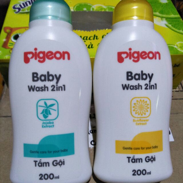 Sữa  tắm  gội pigeon  Baby wash  200 ml .