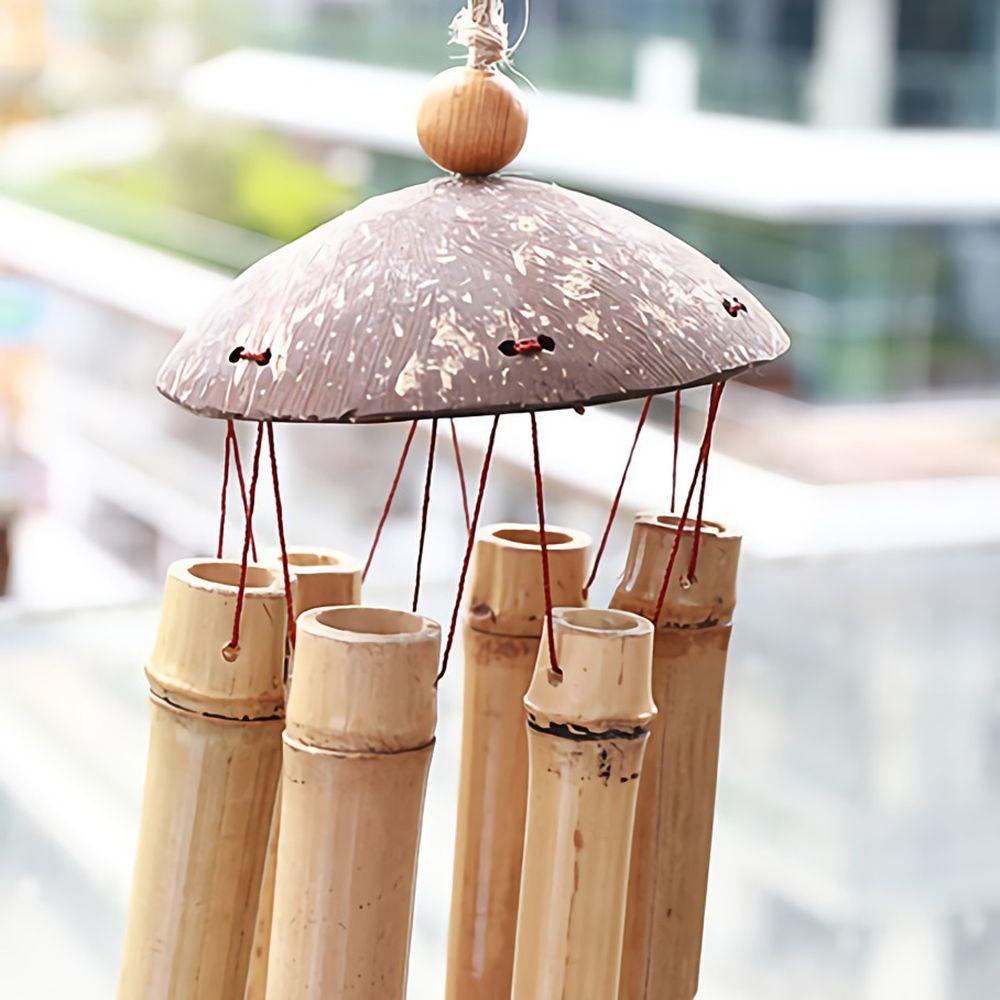 Chuông Gió Treo Trang Trí Sân Vườn/Trong Nhà/Ngoài Trời Bằng Tre Kiểu Sáng Tạo