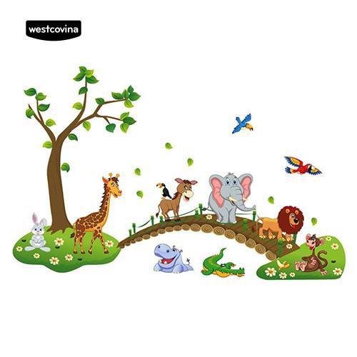Miếng dán tường hình động vật trong rừng