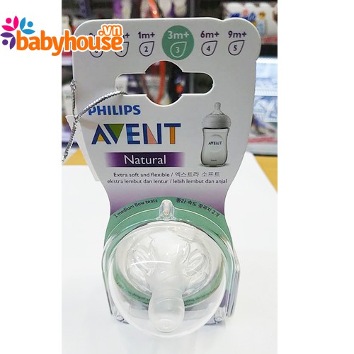 Núm ty Chữ Y Philips Avent cùng các Size lổ tròn 1m+ 3m+ 6m+ Chính Hãng