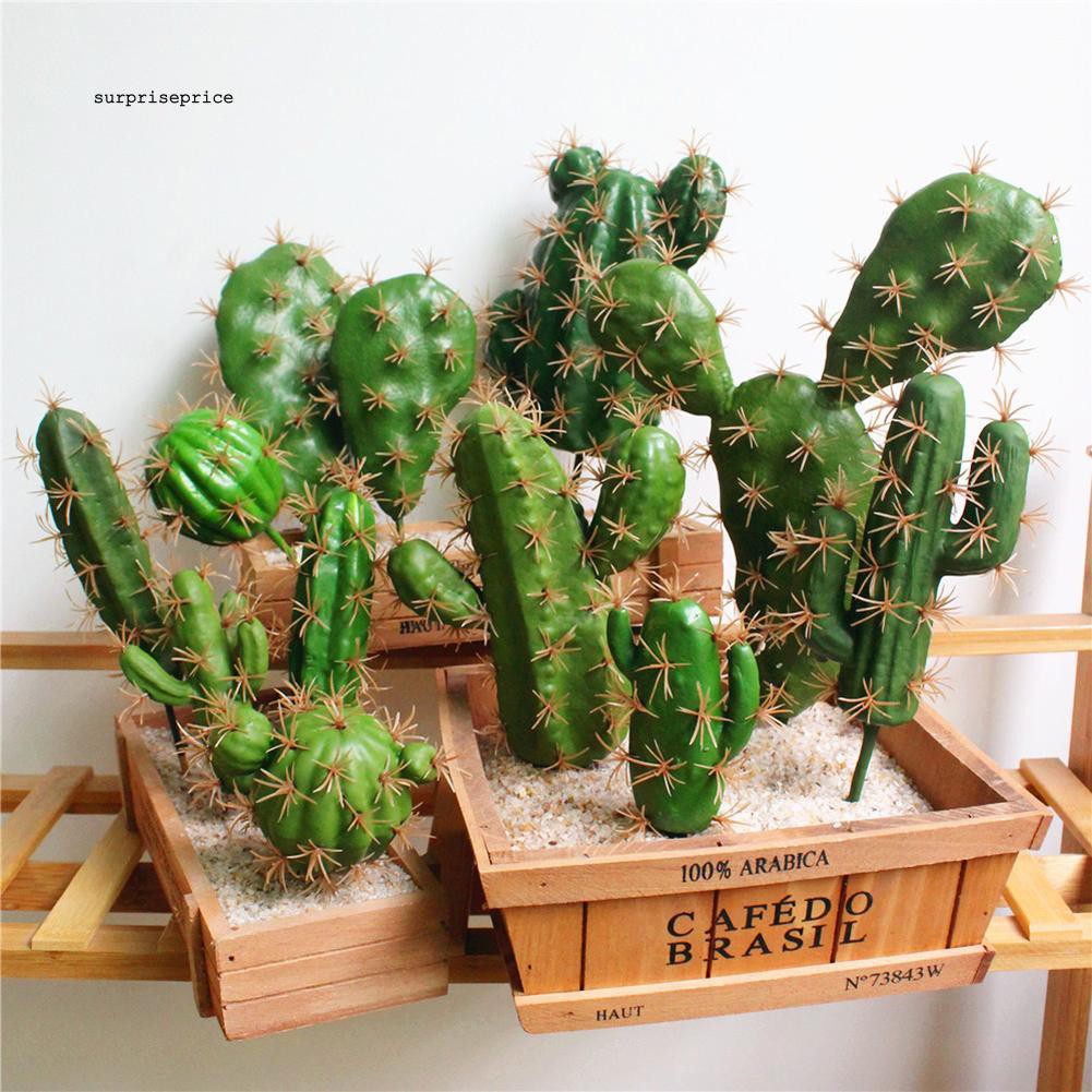 [COD]1Pc Foam Artificial Cactus Succulent Tropical Plant Bonsai Desk Home Party Decor