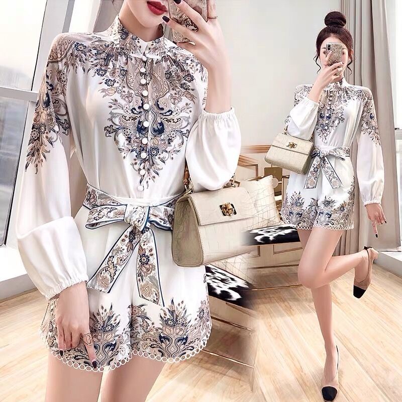 Set Đồ Ngắn Phong Cách Retro Thời Trang Cho Nữ