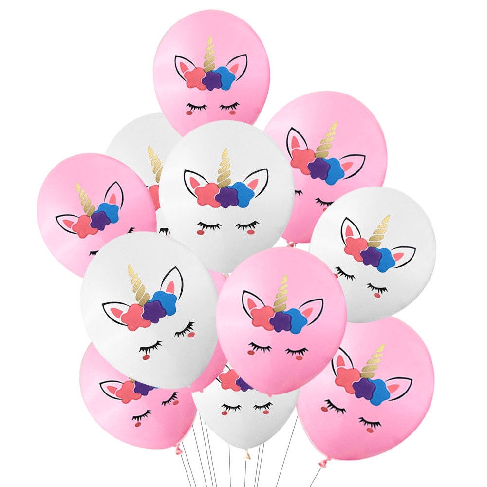 5 Bong bóng trang trí hình ngựa một sừng dễ thương