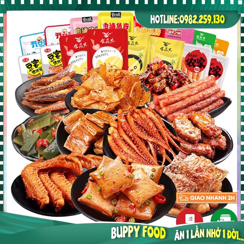 [Mã PHAMRO68 giảm 8% đơn 300K]Set 20 Món Ăn Vặt Cay Ngon  Đồ ăn vặt nội địa tổng hợp các món cay siêu ngon nhiều vị