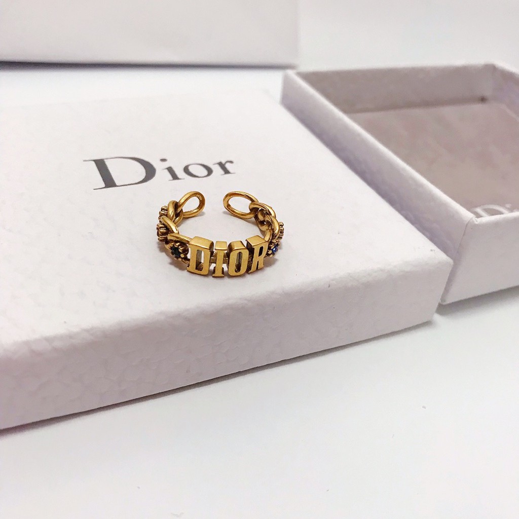 𝑫𝒊𝒐𝒓 2021 Brass Ring Gold Fashion JADIOR Couple Rings