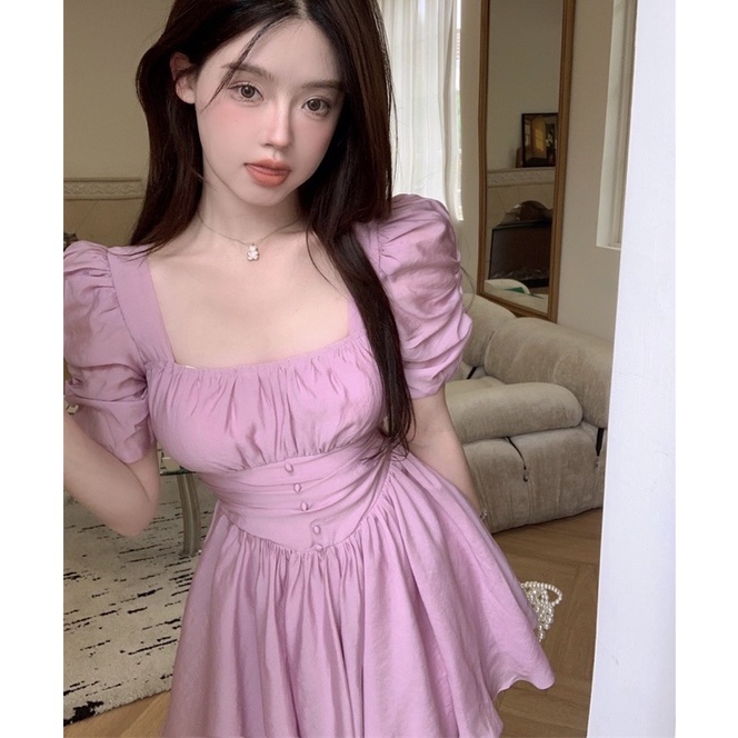 Đầm xoè cổ vuông Ulzzang