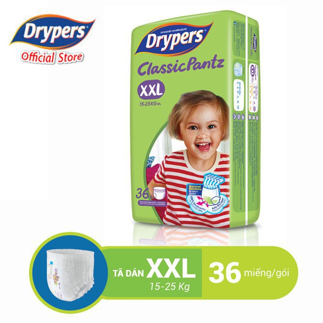 (XÃ KHO)Tã quần Drypers ClassicPantz M58/L48/XL44/XXL36