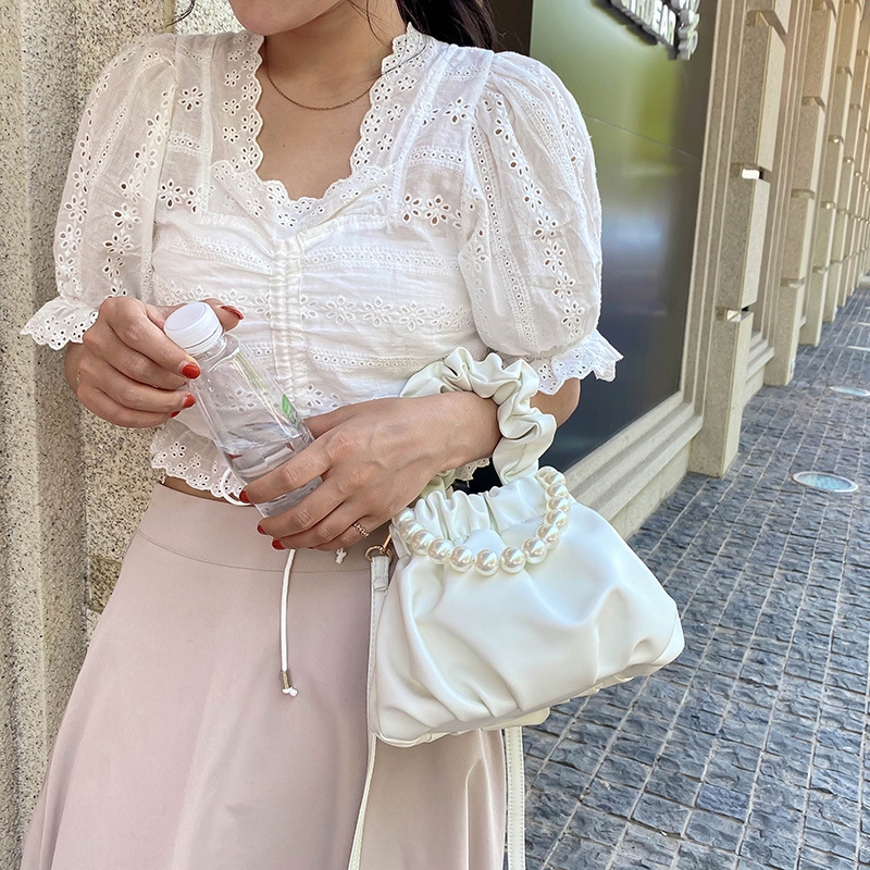 Túi Xách IELGY Đính Ngọc Trai Xinh Xắn Thời Trang Mùa Hè