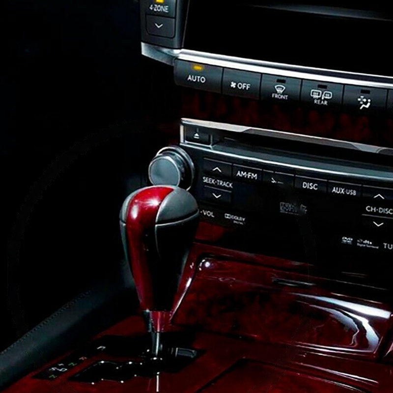 Đầu Bọc Cần Số Xe Hơi lexus es is rx gs Bằng Da Màu Đỏ Chất Lượng Cao