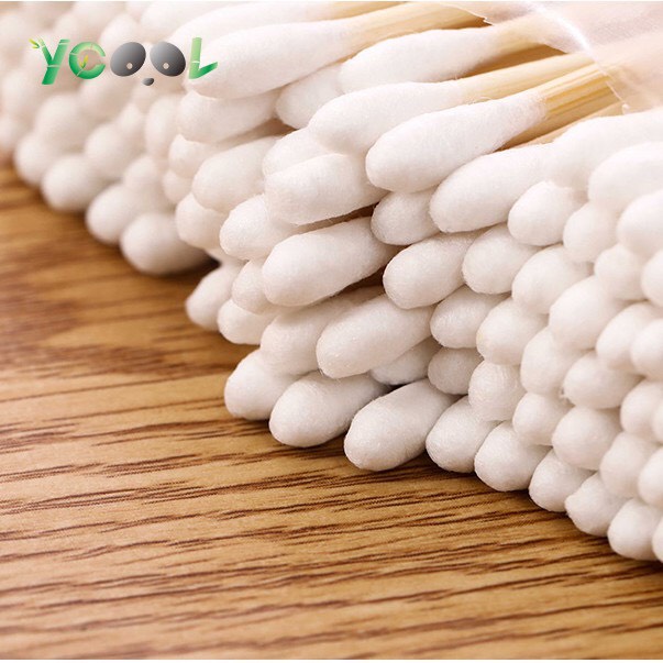 Tăm bông thân gỗ cao cấp an toàn cho bé và người lớn, bông ngoáy tai, vệ sinh tai