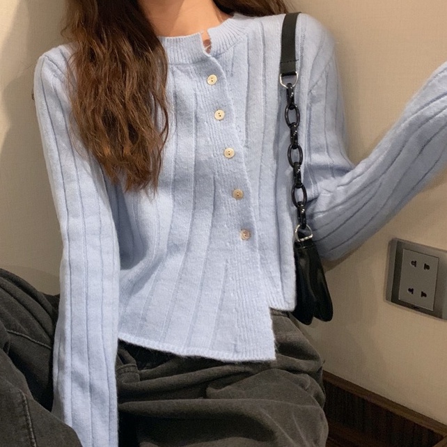 Áo cardigan dệt kim ZHELIHANGFEI tay dài thiết kế độc đáo thời trang cho nữ