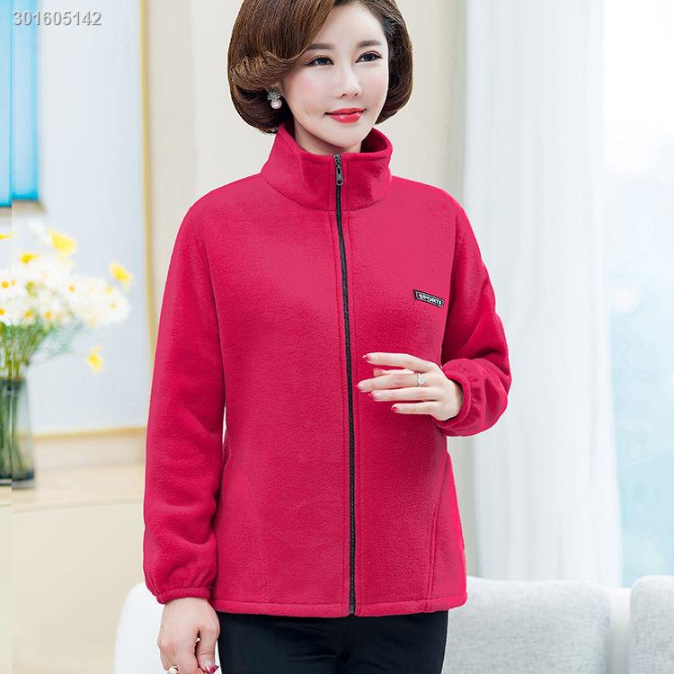 Áo Khoác Sweater Lông Cừu Cỡ Lớn Thời Trang Thu Đông Cho Nữ Trung Niên