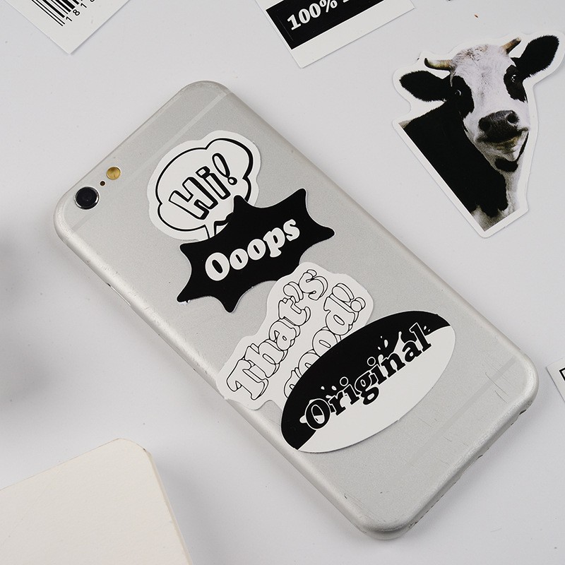 Sticker Dán Trang Trí Bò Sữa Moo Cow Milk Vui Nhộn