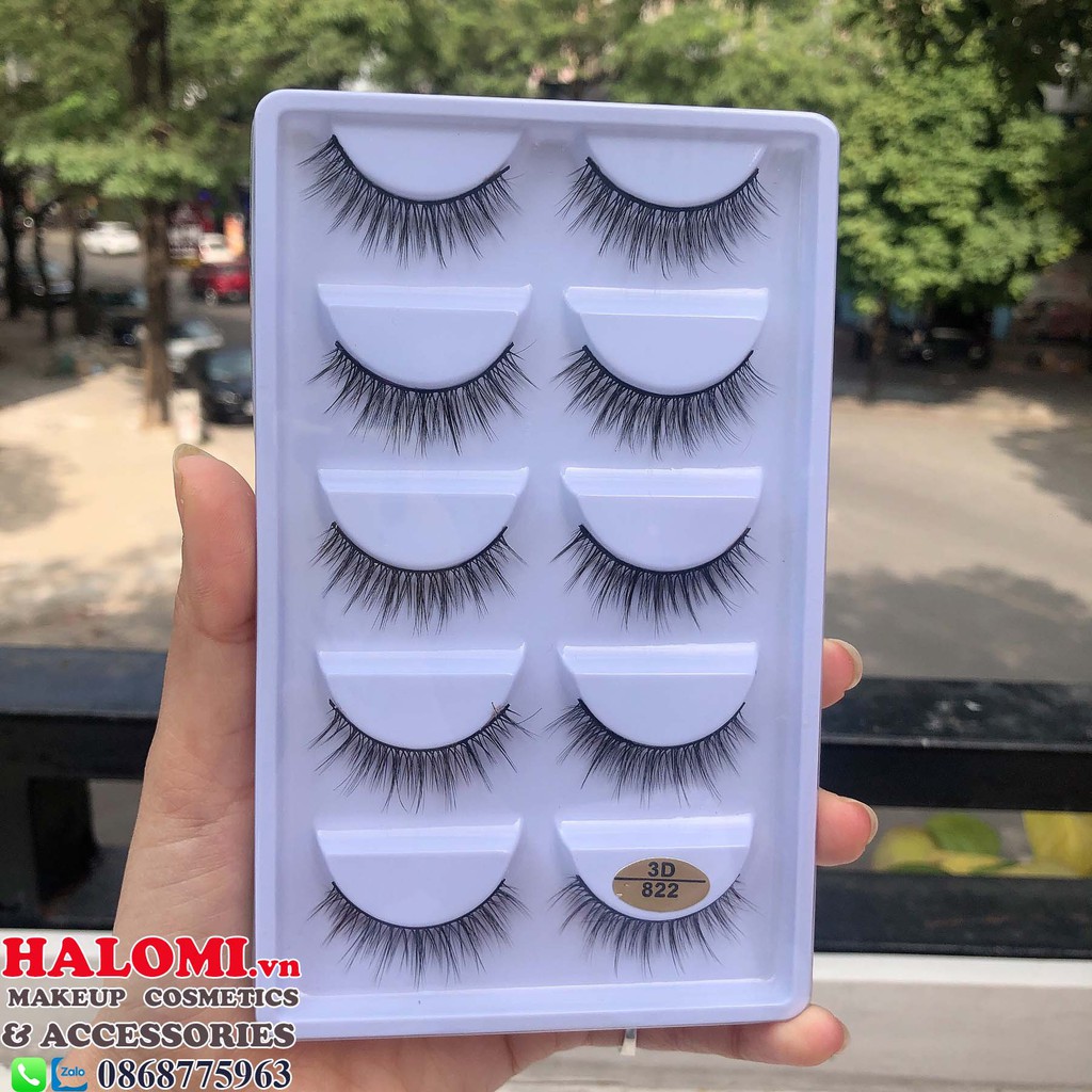 Mi giả tự nhiên 3D 5 cặp gồm 10 mẫu chuyên dùng cho makeup cô dâu