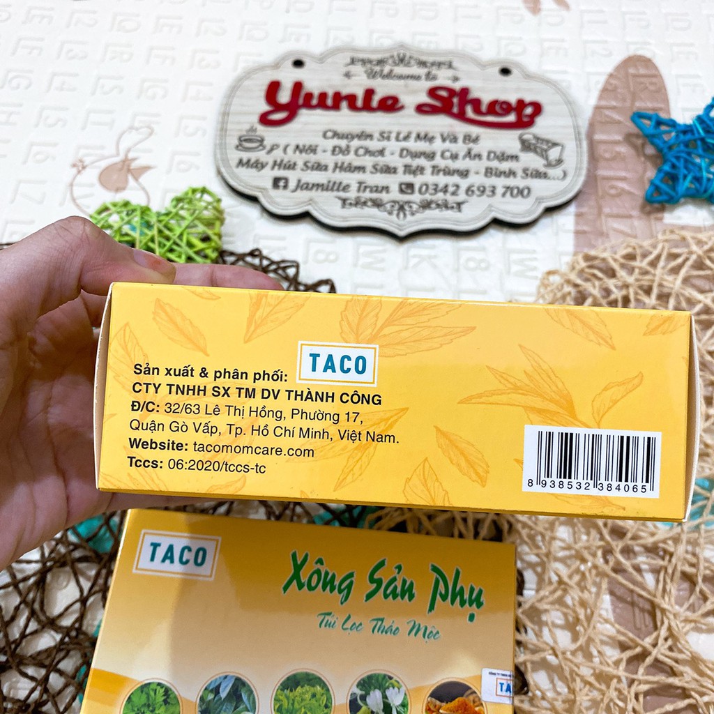 Xông sản phụ TACO - hộp 10 túi