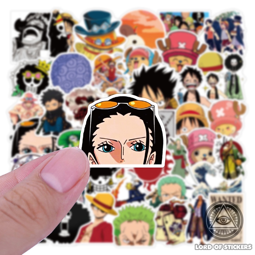 Set 50 Hình Dán Sticker One Piece Anime Manga Truyện Tranh Đảo Hải Tặc Chống Thấm Nước Dán Mũ Nón Bảo Hiểm, Laptop, Sổ